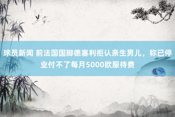 球员新闻 前法国国脚德塞利拒认亲生男儿，称已停业付不了每月5000欧服待费